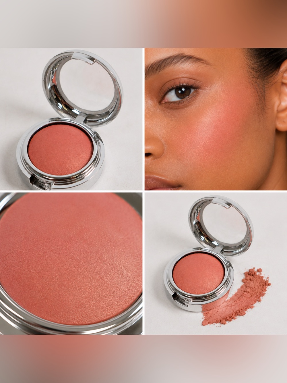 Set of 2 TIGI-Creamy Coral Powder Glow Blush – Iluminator